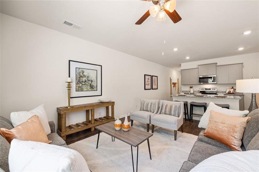 Furnished interior view inside a new home in Inverness at Sugarloaf, Lawrenceville (Image 5).
