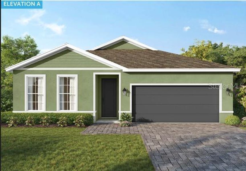Front exterior of a new home in Eden Crest, Apopka, FL, highlighting curb appeal (Image 4).
