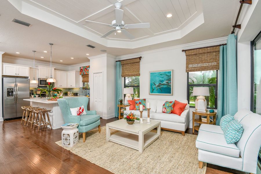 Representative furnished interior of a home built from the Crystal Sand 2 by Neal Communities in Vicenza, Venice (Image 10).