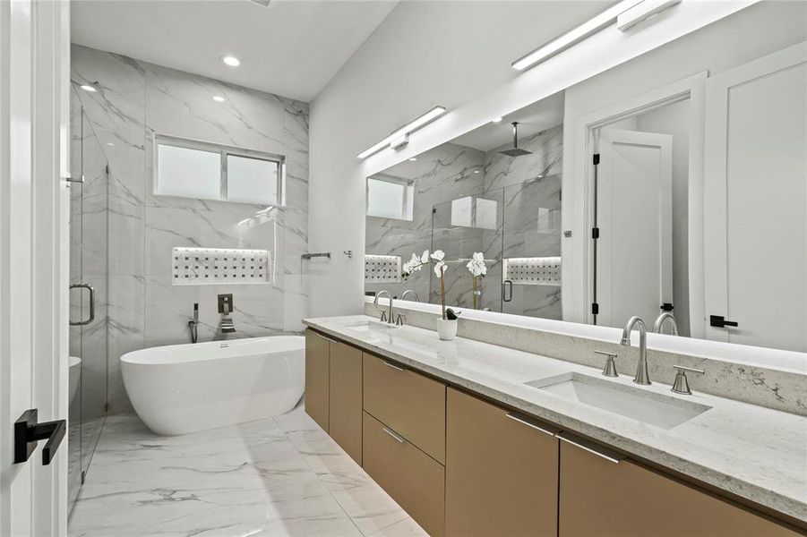 Furnished interior view inside a new home in , Dallas (Image 18).
