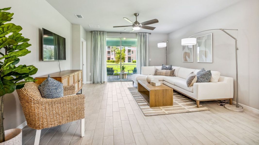 Furnished interior view inside a new home in Palmetto Landing at Babcock Ranch Express, Punta Gorda (Image 6).