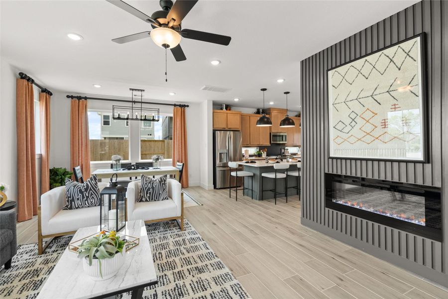 Furnished interior view inside a new home in Elyson, Katy (Image 11). Furnished interior view inside a new home in Elyson, Katy (Image 11).