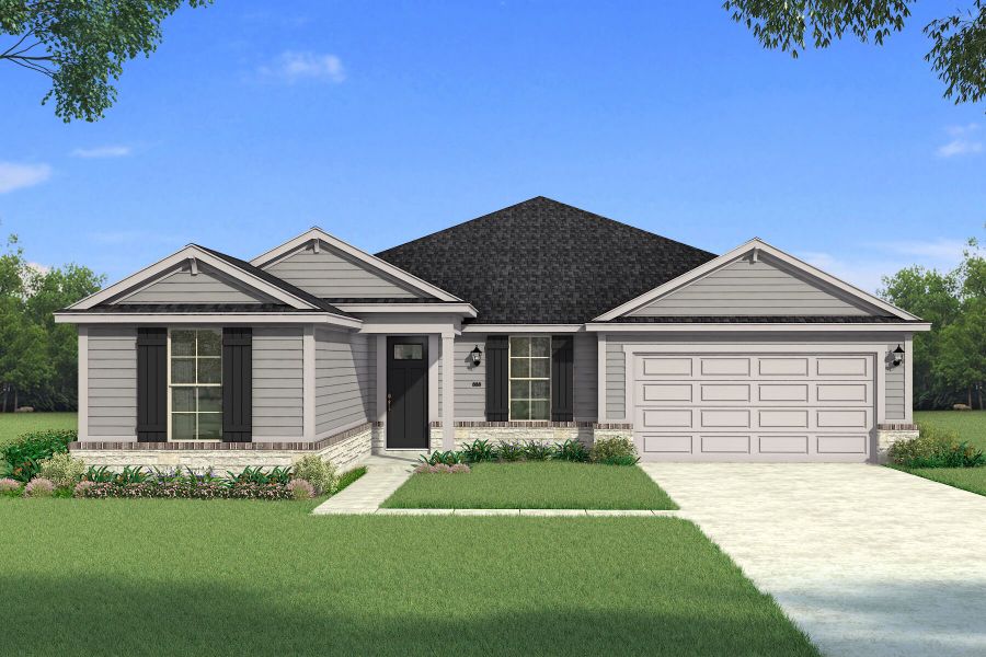 Representative exterior photo of a completed home built from the Delphi by Mattamy Homes in Creekside of Crowley, Crowley, TX (Image 2).