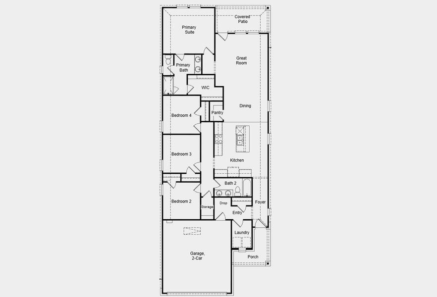 2D floor plan layout for the Falcon by Taylor Morrison in Sunfield, Mustang Ridge, TX (Image 3). 2D floor plan layout for the Falcon by Taylor Morrison in Sunfield, Mustang Ridge, TX (Image 3).