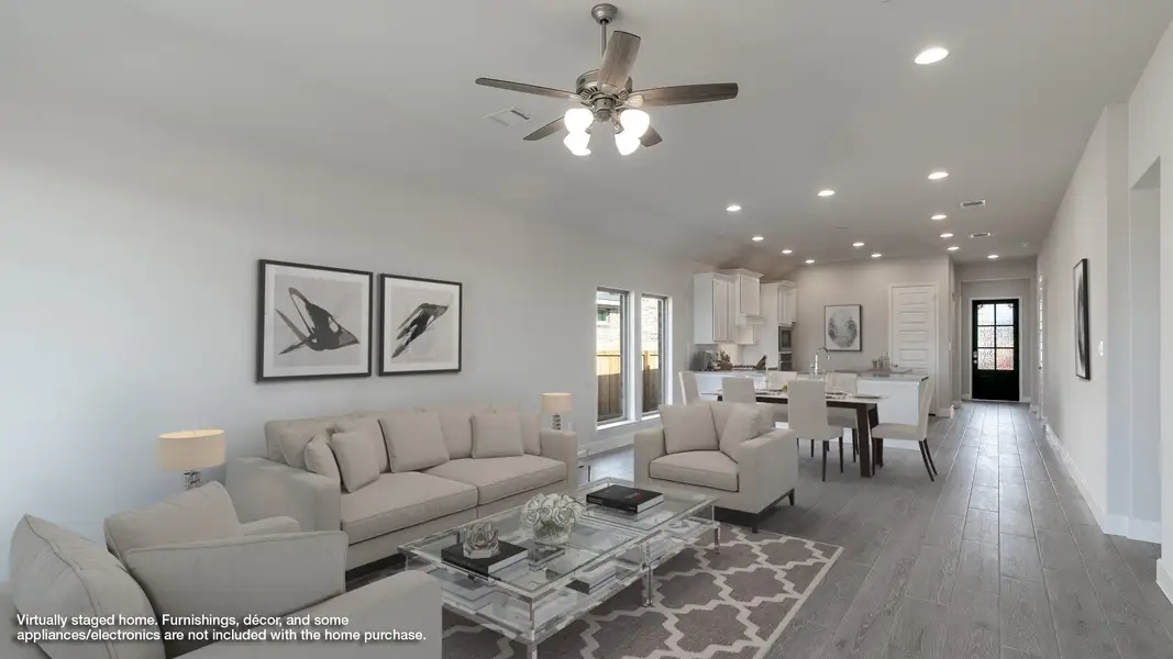 Furnished interior view inside a new home in Lariat 45', Liberty Hill (Image 3).