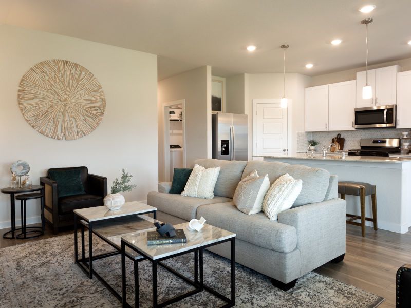 Furnished interior view inside a new home in Heights of Barbers Hill, Mont Belvieu (Image 9).