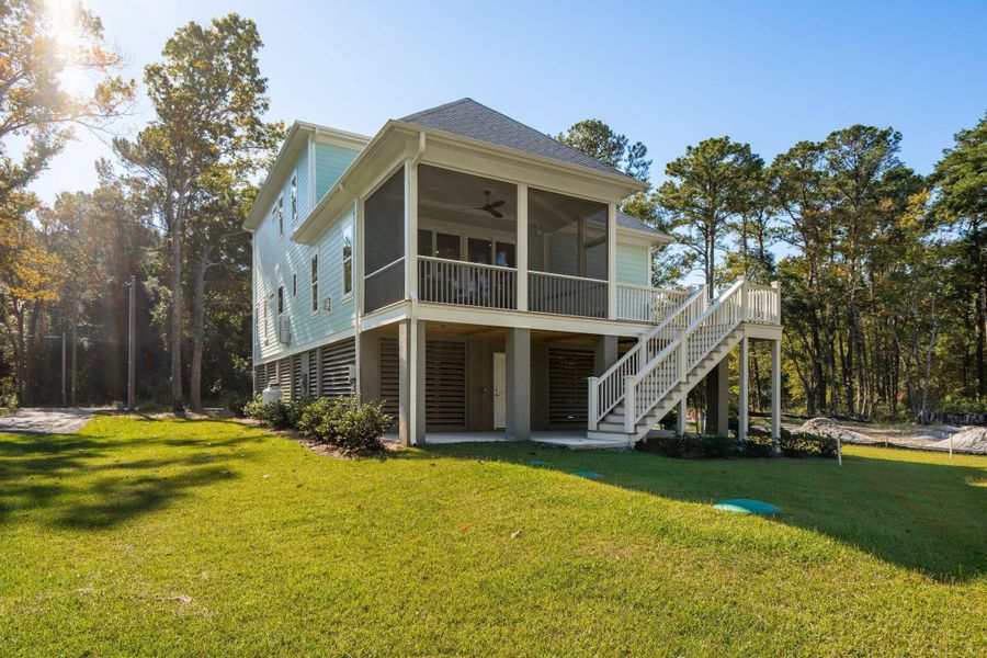 Exterior details and patio area of a home in , Johns Island (Image 35).