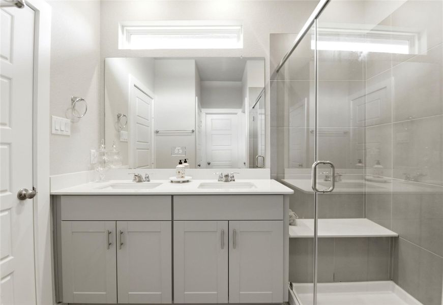 Furnished interior view inside a new home in Dunvale Village - Townhome Collection, Houston (Image 14).