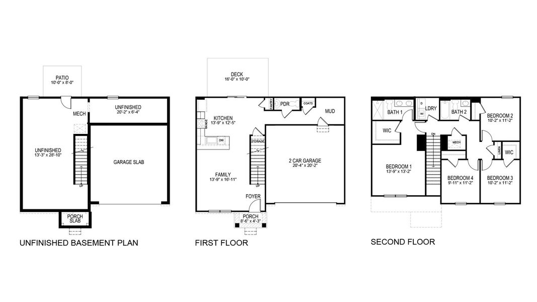 2D floor plan layout for the Glendale-Basement by D.R. Horton in Belhaven, Knoxville, TN (Image 4).