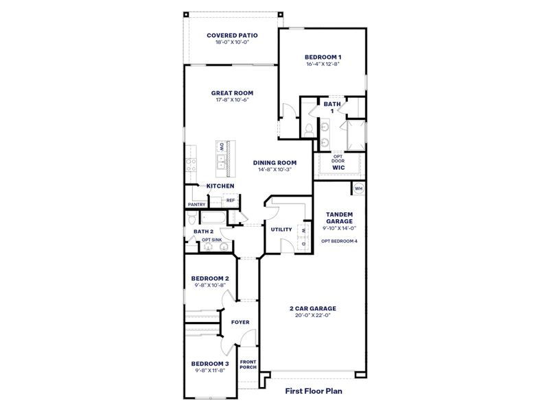 2D floor plan layout of this home in Zanjero Pass, Waddell, AZ (Image 4). 2D floor plan layout of this home in Zanjero Pass, Waddell, AZ (Image 4).