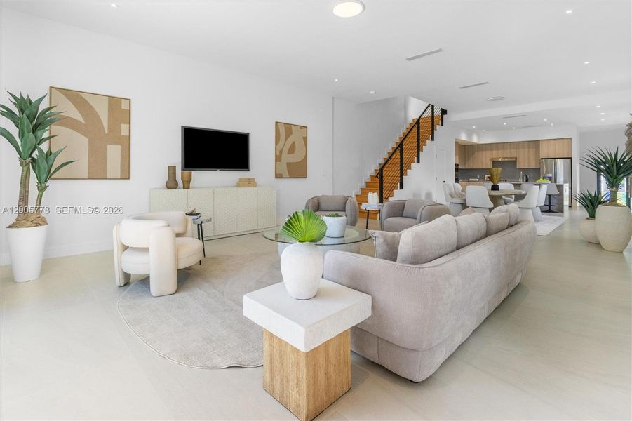 Furnished interior view inside a new home in , Miami (Image 7).