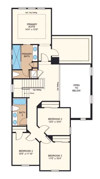 2D floor plan layout of this home in Westview Community Group Page, Kissimmee, FL (Image 6).