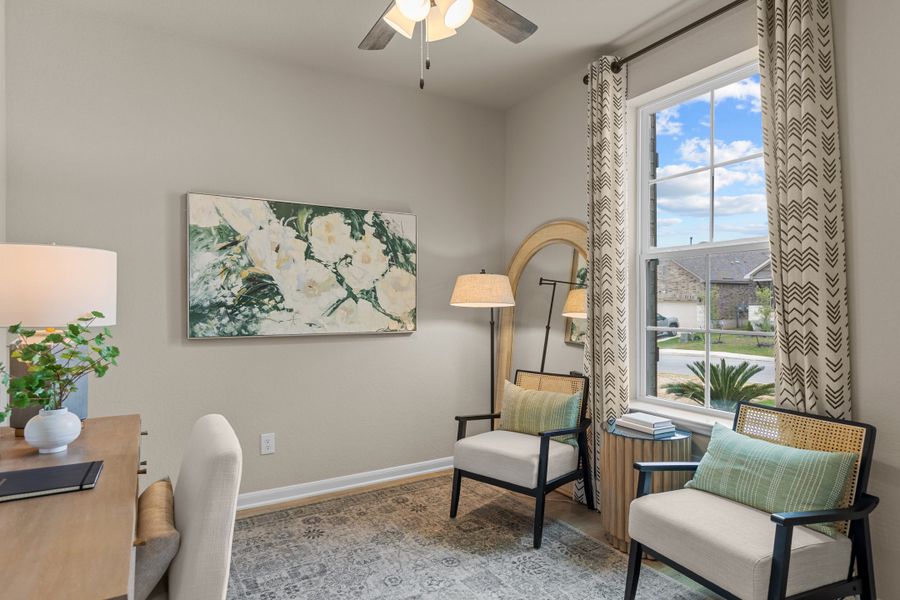 Representative furnished interior of a home built from the Bastrop by Beazer Homes in Hunter's Ranch, San Antonio (Image 15). Representative furnished interior of a home built from the Bastrop by Beazer Homes in Hunter's Ranch, San Antonio (Image 15).