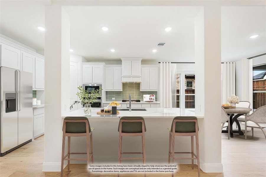 Furnished interior view inside a new home in Windsong Ranch Classic 61, Prosper (Image 8).