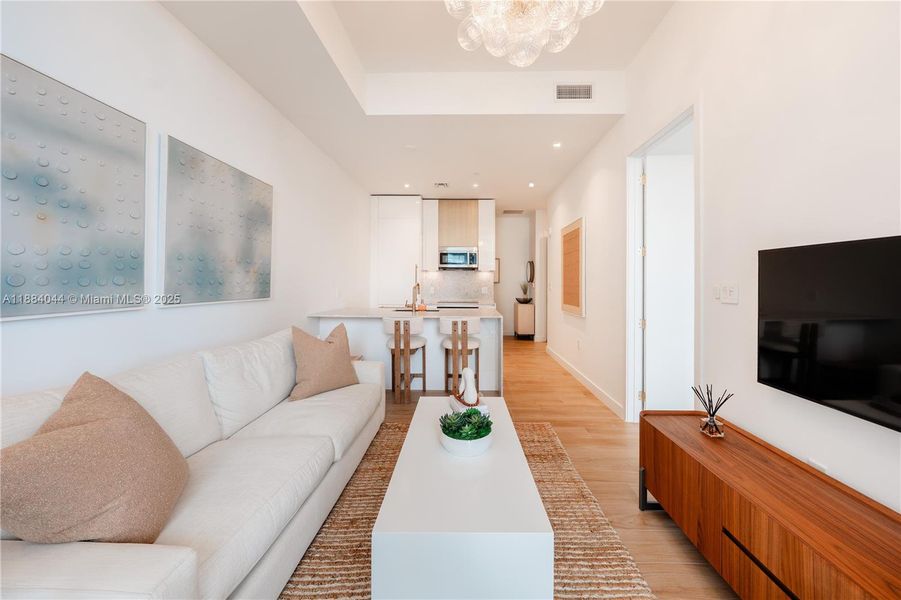 Furnished interior view inside a new home in , Miami (Image 12).