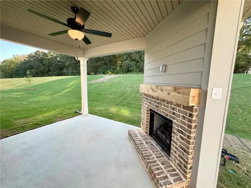 Exterior details and patio area of a home in Grandview at Millers Mill, Stockbridge (Image 3).