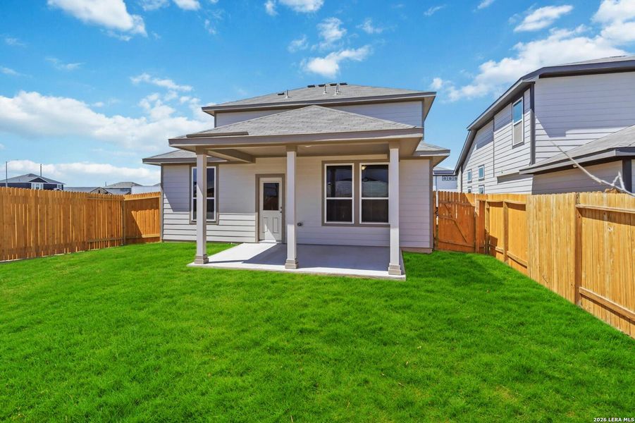 Exterior details and patio area of a home in Katzer Ranch, Converse (Image 4). Exterior details and patio area of a home in Katzer Ranch, Converse (Image 4).