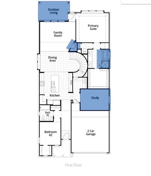 2D floor plan layout of this home in Sandbrock Ranch: 45ft. lots, Aubrey, TX (Image 3). 2D floor plan layout of this home in Sandbrock Ranch: 45ft. lots, Aubrey, TX (Image 3).