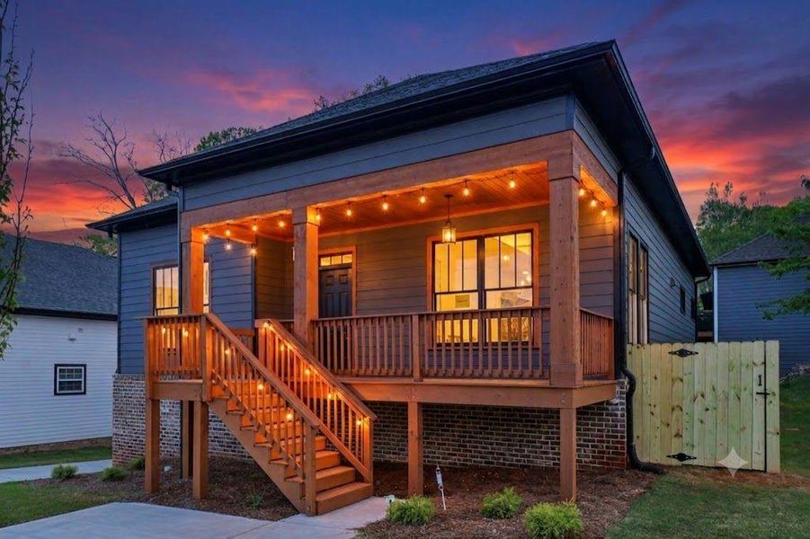 Exterior details and patio area of a home in , Atlanta (Image 25). Exterior details and patio area of a home in , Atlanta (Image 25).