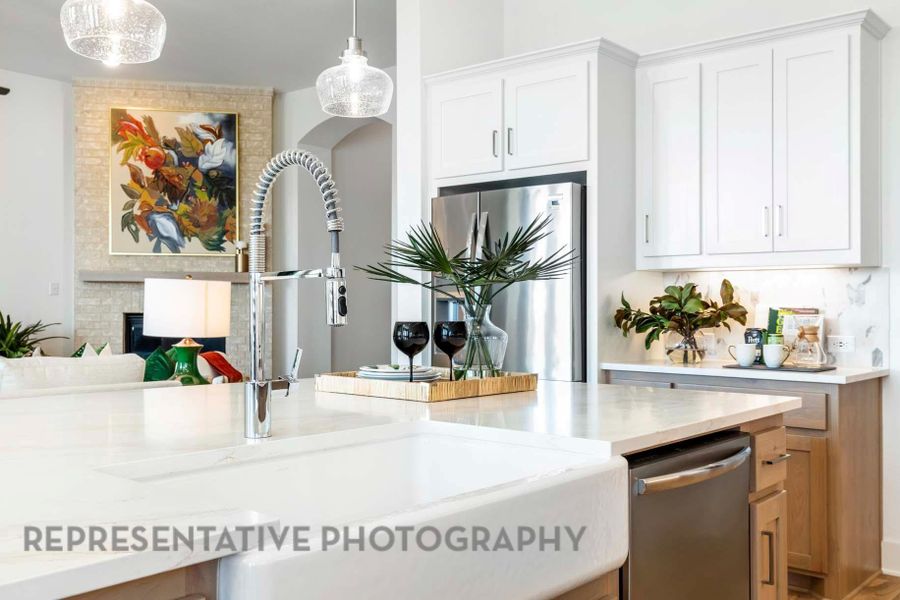 Furnished interior view inside a new home in 6 Creeks at Waterridge: 60ft. lots, Kyle (Image 15). Furnished interior view inside a new home in 6 Creeks at Waterridge: 60ft. lots, Kyle (Image 15).