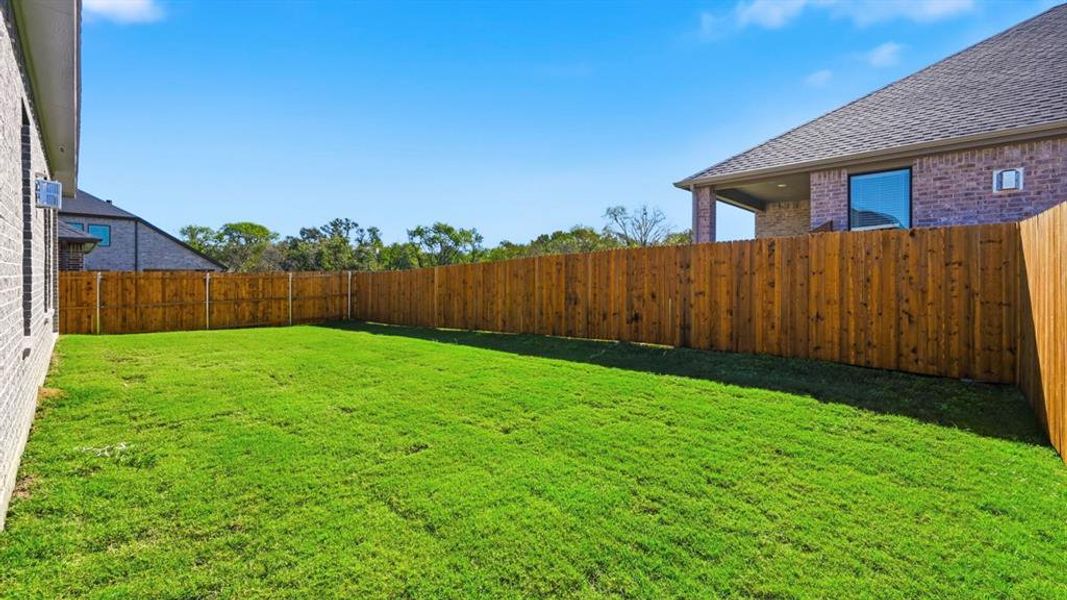View of fenced backyard View of fenced backyard