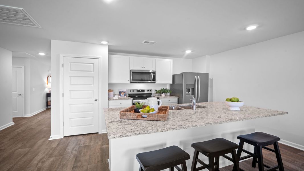 Furnished interior view inside a new home in The Groves at Bees Creek, Ridgeland (Image 9).
