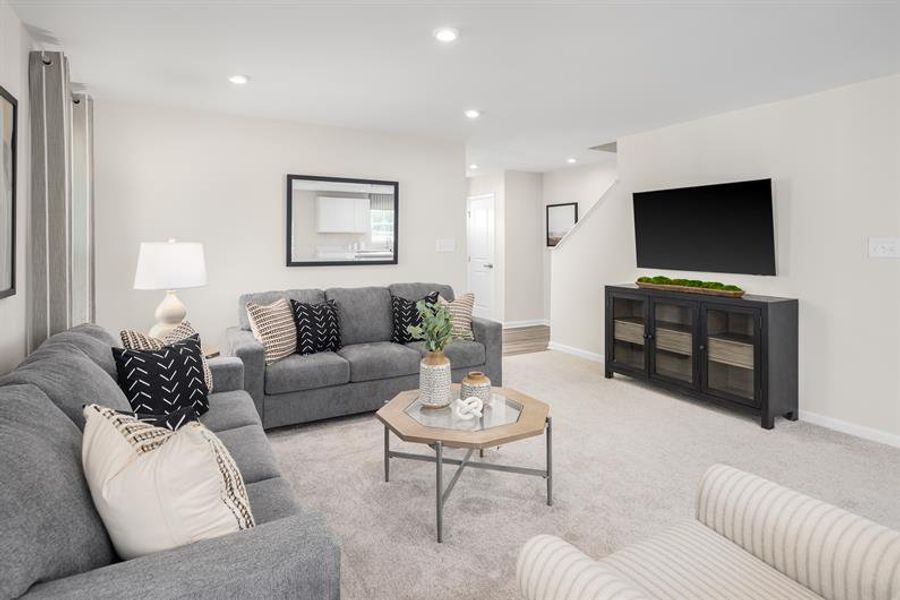 Representative furnished interior of a home built from the Hazel Quick Move-In Home by Ryan Homes in Laney Farms, Pageland (Image 6).
