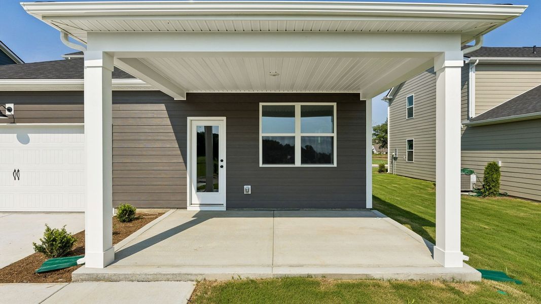 Exterior details and patio area of a home in Reserve at Hickory Ridge, Columbia (Image 28). Exterior details and patio area of a home in Reserve at Hickory Ridge, Columbia (Image 28).