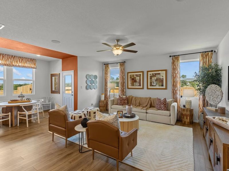 Furnished interior view inside a new home in Comanche Ridge, San Antonio (Image 14). Furnished interior view inside a new home in Comanche Ridge, San Antonio (Image 14).