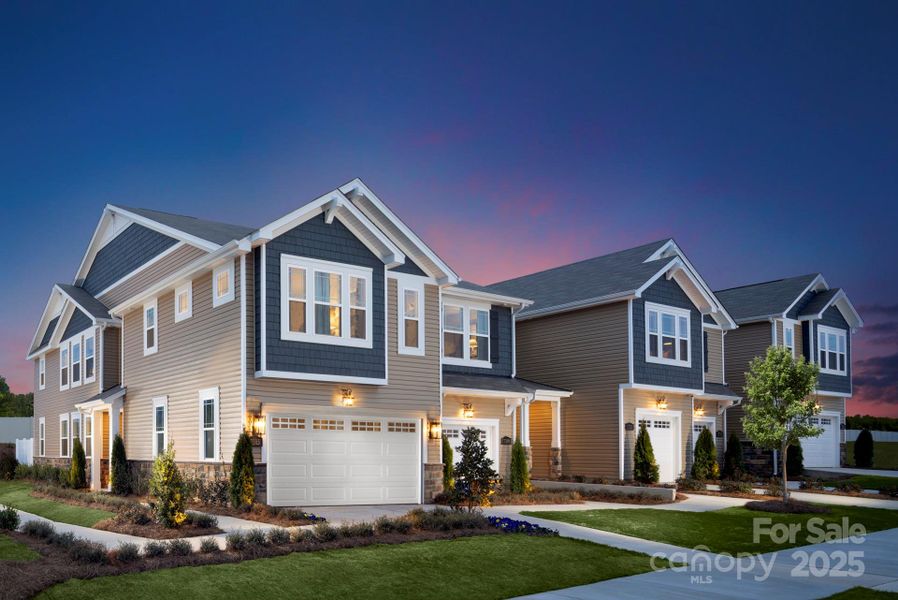 Front exterior of a new home in Bailey Run, Charlotte, NC, highlighting curb appeal (Image 1).