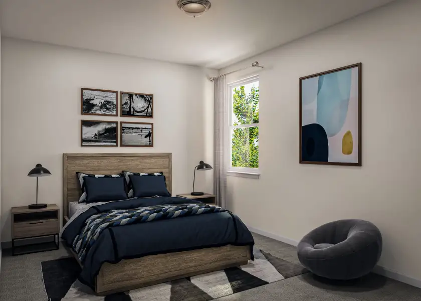 Furnished interior view inside a new home in Terrace Collection At Turner's Crossing, Buda (Image 18).