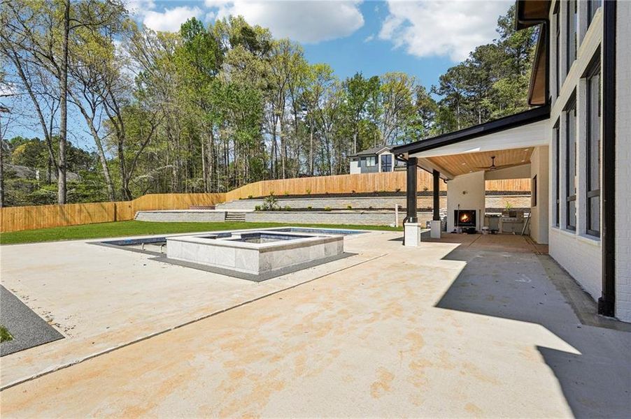 Exterior details and patio area of a home in , Sugar Hill (Image 36).