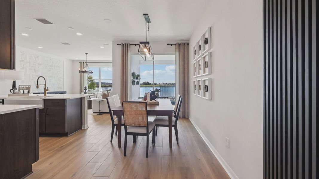 Furnished interior view inside a new home in Isla Mirada, San Antonio (Image 12).