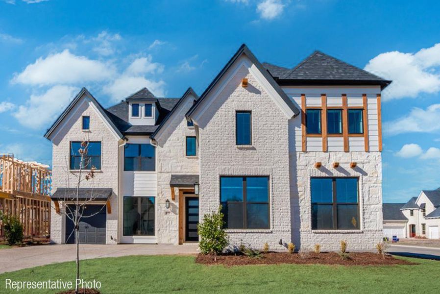 Representative exterior photo of a completed home built from the Hartford by Grand Homes in Creekside at Elevon, Lavon, TX (Image 18).