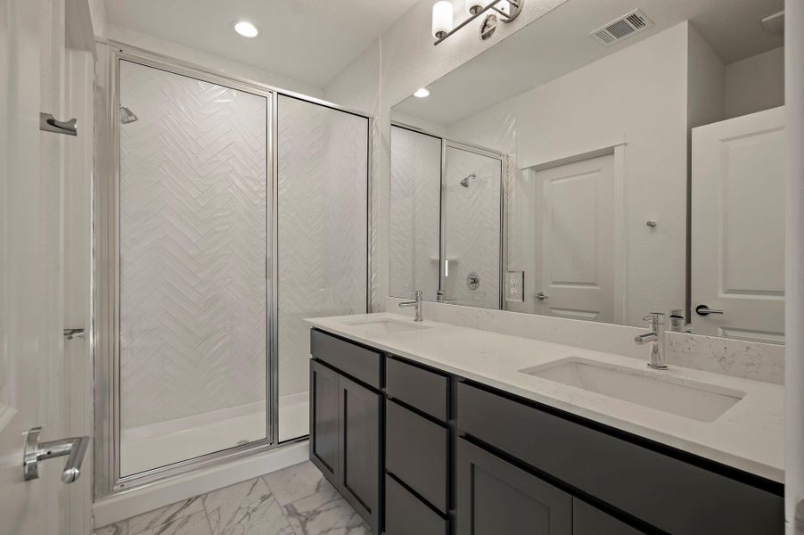 Furnished interior view inside a new home in , Buda (Image 8).