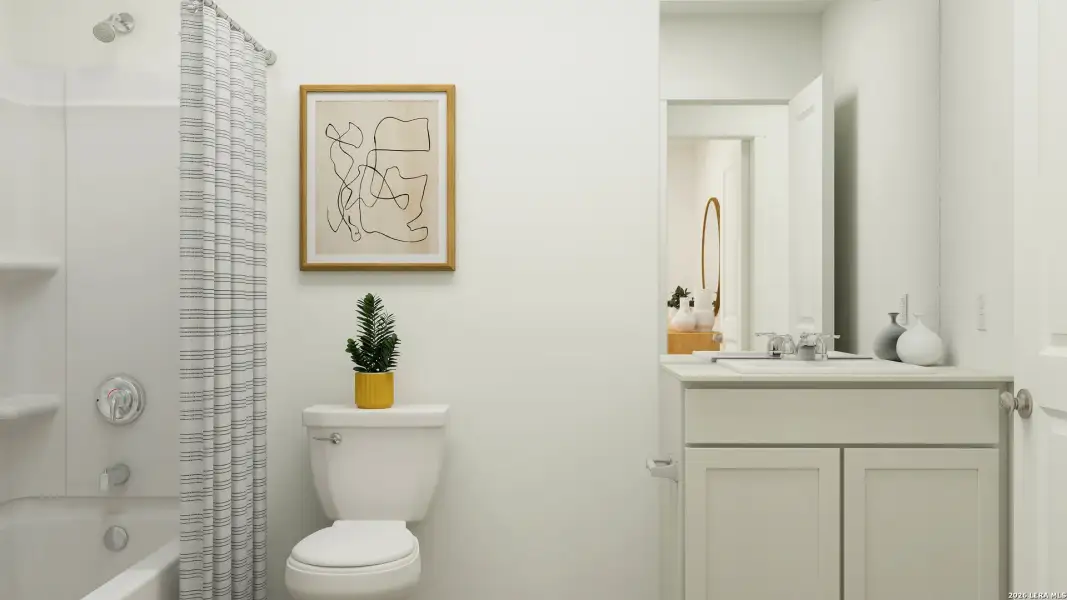 Furnished interior view inside a new home in Guadalupe Heights, Seguin (Image 12).