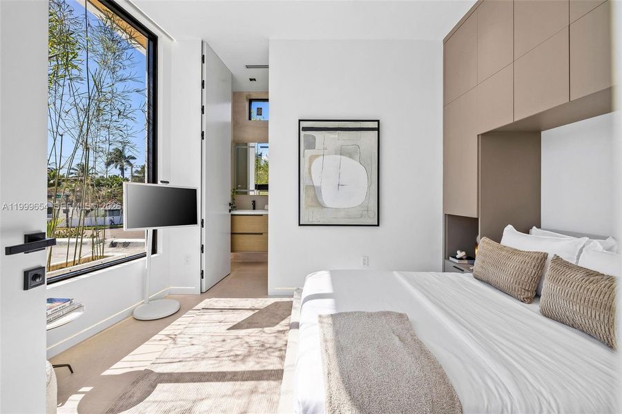 Furnished interior view inside a new home in , Miami Beach (Image 17). Furnished interior view inside a new home in , Miami Beach (Image 17).