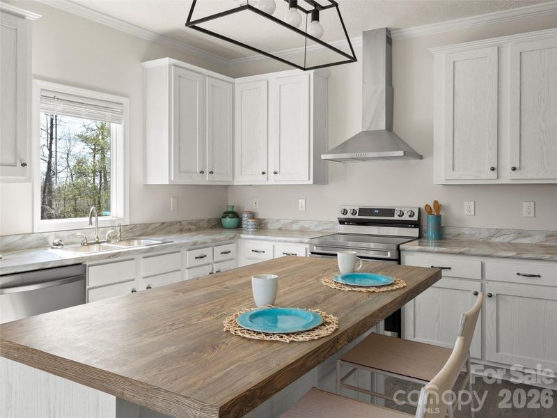 Furnished interior view inside a new home in , Hendersonville (Image 16).