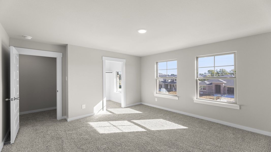 Spacious, unfurnished interior of a new home in Keeneland, Aubrey (Image 28). Spacious, unfurnished interior of a new home in Keeneland, Aubrey (Image 28).
