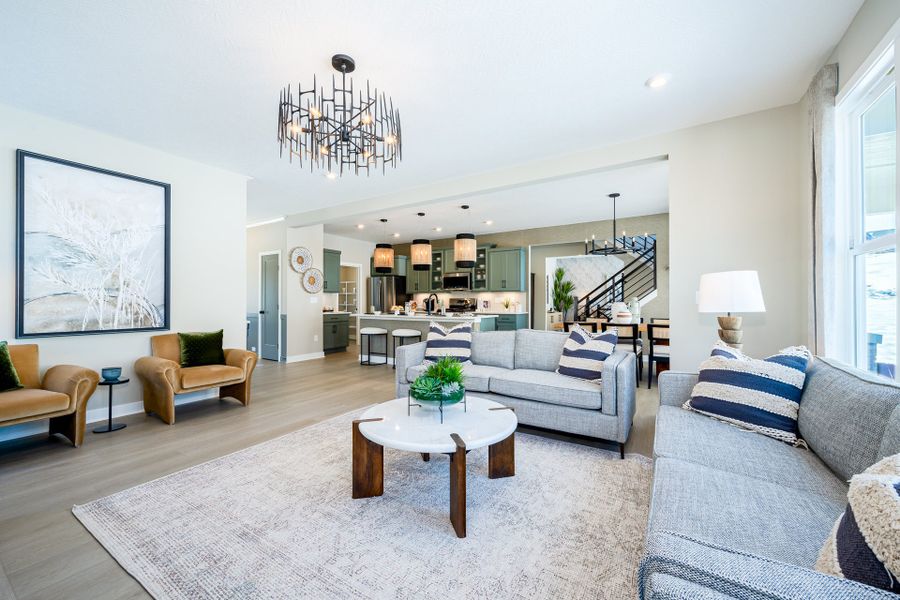Representative furnished interior of a home built from the Wyatt by Fischer Homes in Twin Lakes, Hoschton (Image 14).