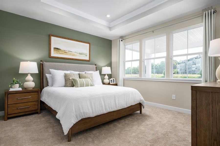 Representative furnished interior of a home built from the Geneva with 3 Car Garage by Ryan Homes in Middle Creek Village, Bolivia (Image 42).