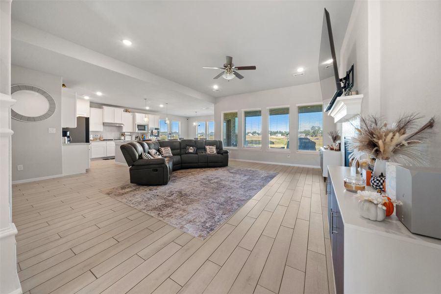 Furnished interior view inside a new home in Waterstone on Lake Conroe, Montgomery (Image 19).