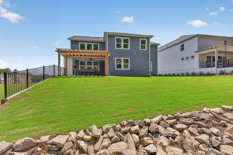 Representative exterior details of a home built from the Newlyn by Pulte Homes in Bleckley Station, Ball Ground (Image 3). Representative exterior details of a home built from the Newlyn by Pulte Homes in Bleckley Station, Ball Ground (Image 3).