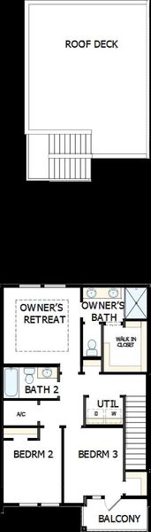 2D floor plan layout of this home in Seven Pines 24' Rear Entry Townhomes, Jacksonville, FL (Image 3). 2D floor plan layout of this home in Seven Pines 24' Rear Entry Townhomes, Jacksonville, FL (Image 3).