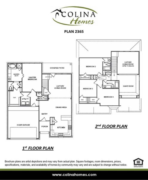 2D floor plan layout of this home in Splendora Fields, Splendora, TX (Image 5).