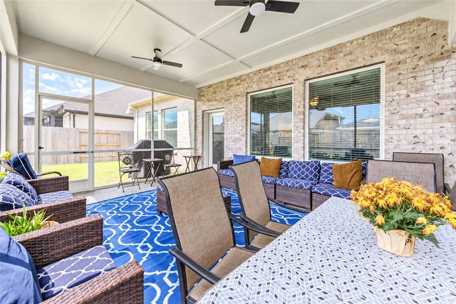 Exterior details and patio area of a home in Brookewater - Terrace Collection, Rosenberg (Image 4). Exterior details and patio area of a home in Brookewater - Terrace Collection, Rosenberg (Image 4).
