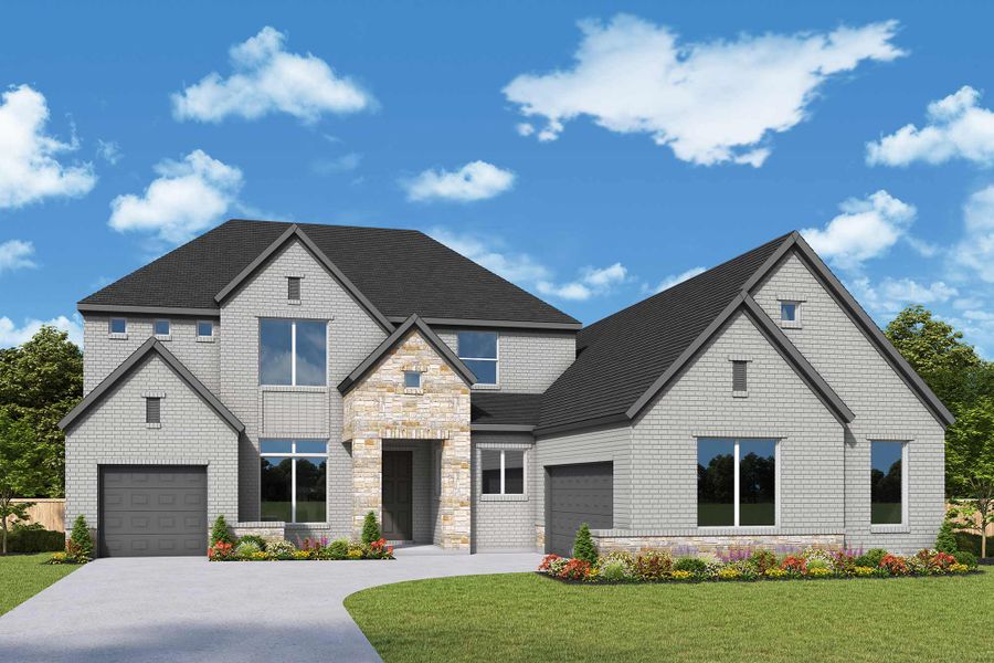 Representative exterior photo of a completed home built from the The Marvin by David Weekley Homes in The Woodlands Hills 70’, Willis, TX (Image 2).