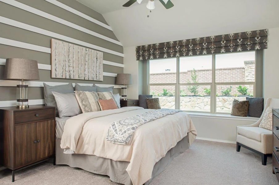 Primary Bedroom | Concept 1849 at Hunters Ridge in Crowley, TX by Landsea Homes