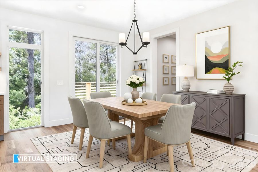 Virtually Staged Dining Area