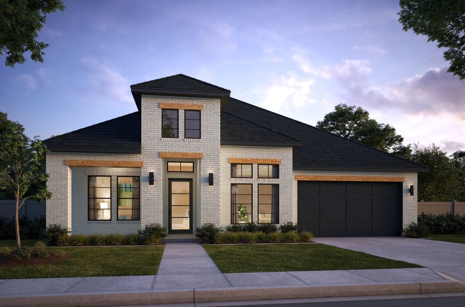 Representative exterior photo of a completed home built from the Bennett by Southgate Homes in Painted Tree 60' Series, McKinney, TX (Image 17). Representative exterior photo of a completed home built from the Bennett by Southgate Homes in Painted Tree 60' Series, McKinney, TX (Image 17).
